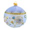 Glitter Lab 5.0 Inch Sky Blue Meadow Ball Christmas Tree Ornament , Multi Seasonal Decor Christmas European Flower